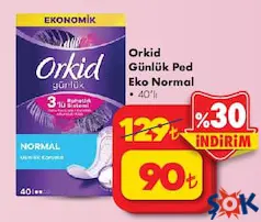 ORKİD GÜNLÜK GÜNLÜK PED EKO NORMAL 40'LI ORKİD GÜNLÜK GÜNLÜK PED EKO NORMAL 40'LI